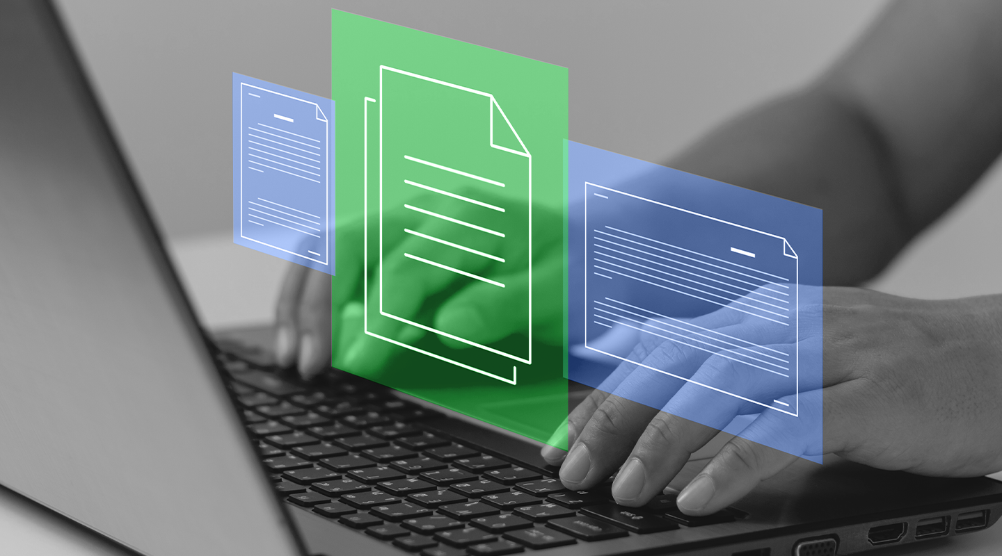 Customer using laptop to access required documents for shipping with Seven Horses